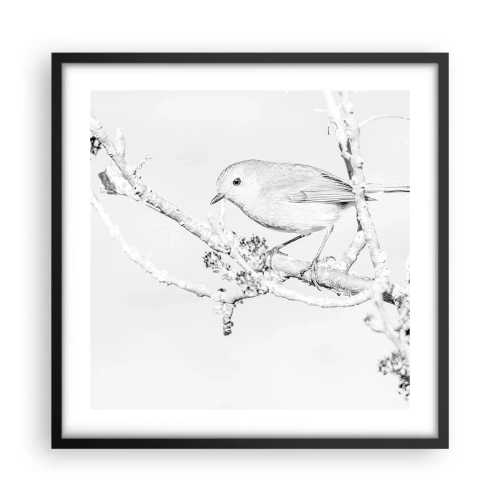 Affisch i svart ram - Vintermorgon - 50x50 cm