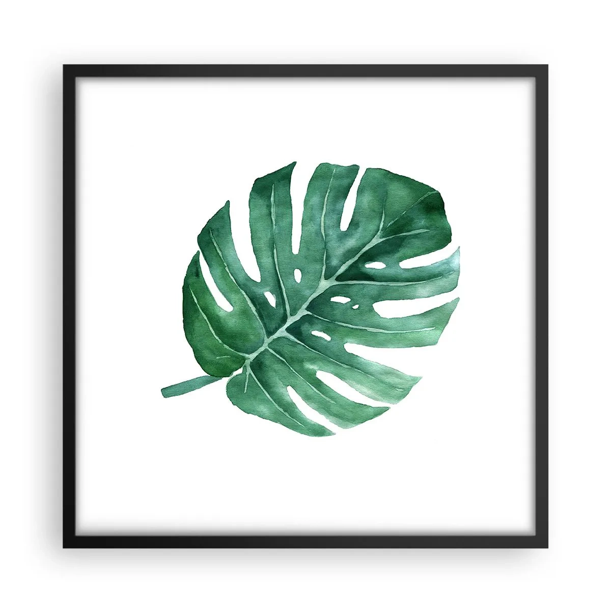 Affisch i svart ram - Grönt koncept - 50x50 cm