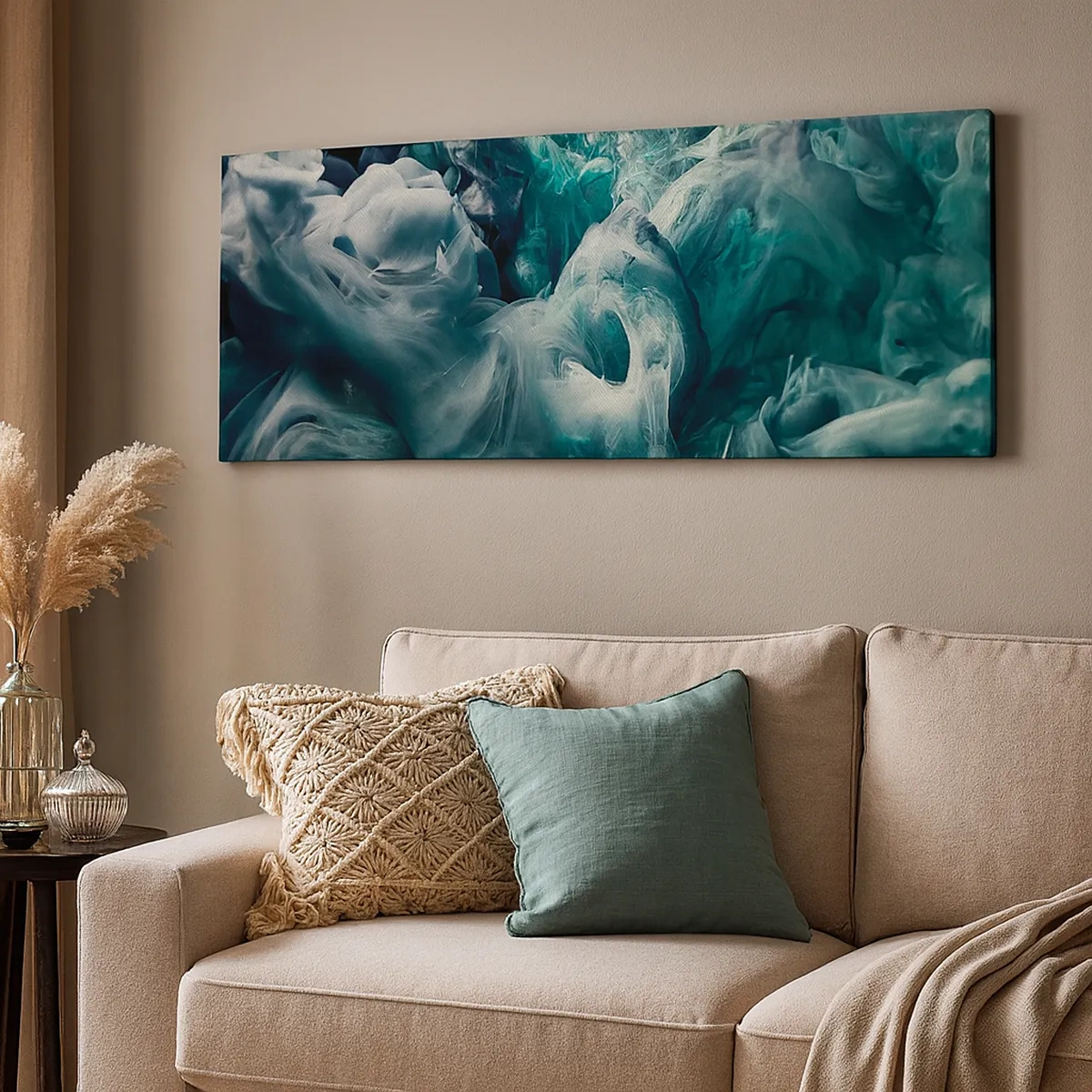 Canvastavla - Bild på duk - Färg i rörelse - 30x30 cm