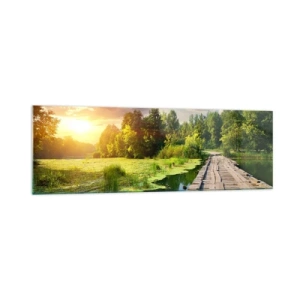 Glastavla - Bild på glas - Sommar, sommar överallt - 160x50 cm