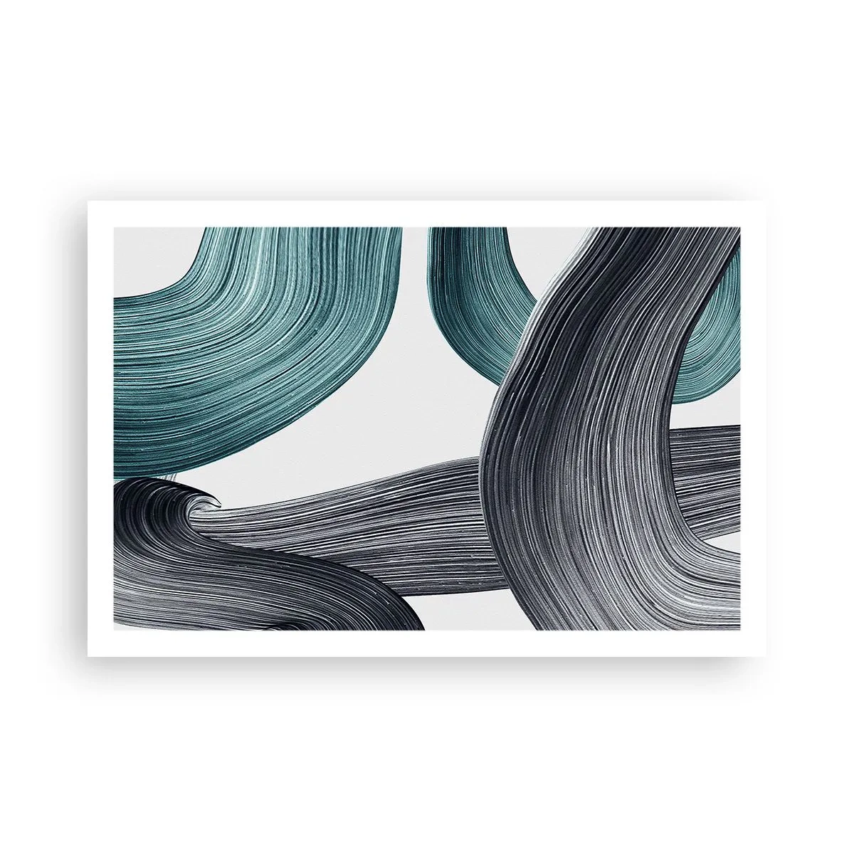Affisch - Smaragd och svarta spår - 91x61 cm