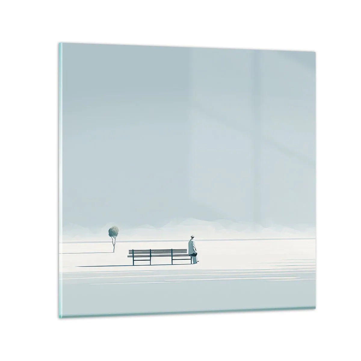 Glastavla - Bild på glas - Ja, jag väntar. - 50x50 cm