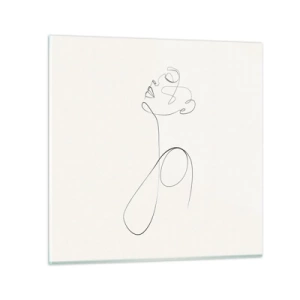 Glastavla - Bild på glas - Förvirrad i drömmarna - 30x30 cm