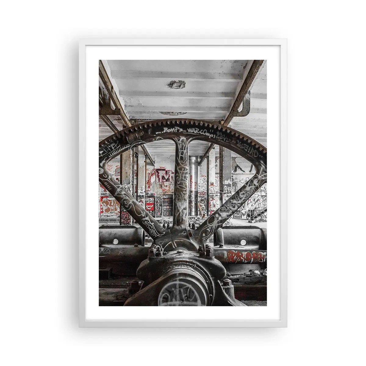 Affisch i vit ram - Fabrikens hemliga liv - 50x70 cm