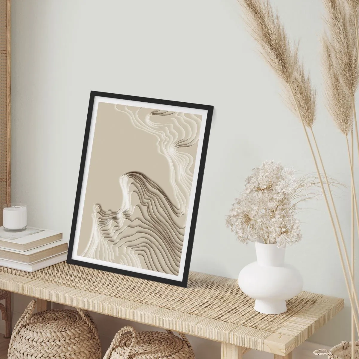 Affisch i svart ram - Konstens topografi - 40x50 cm