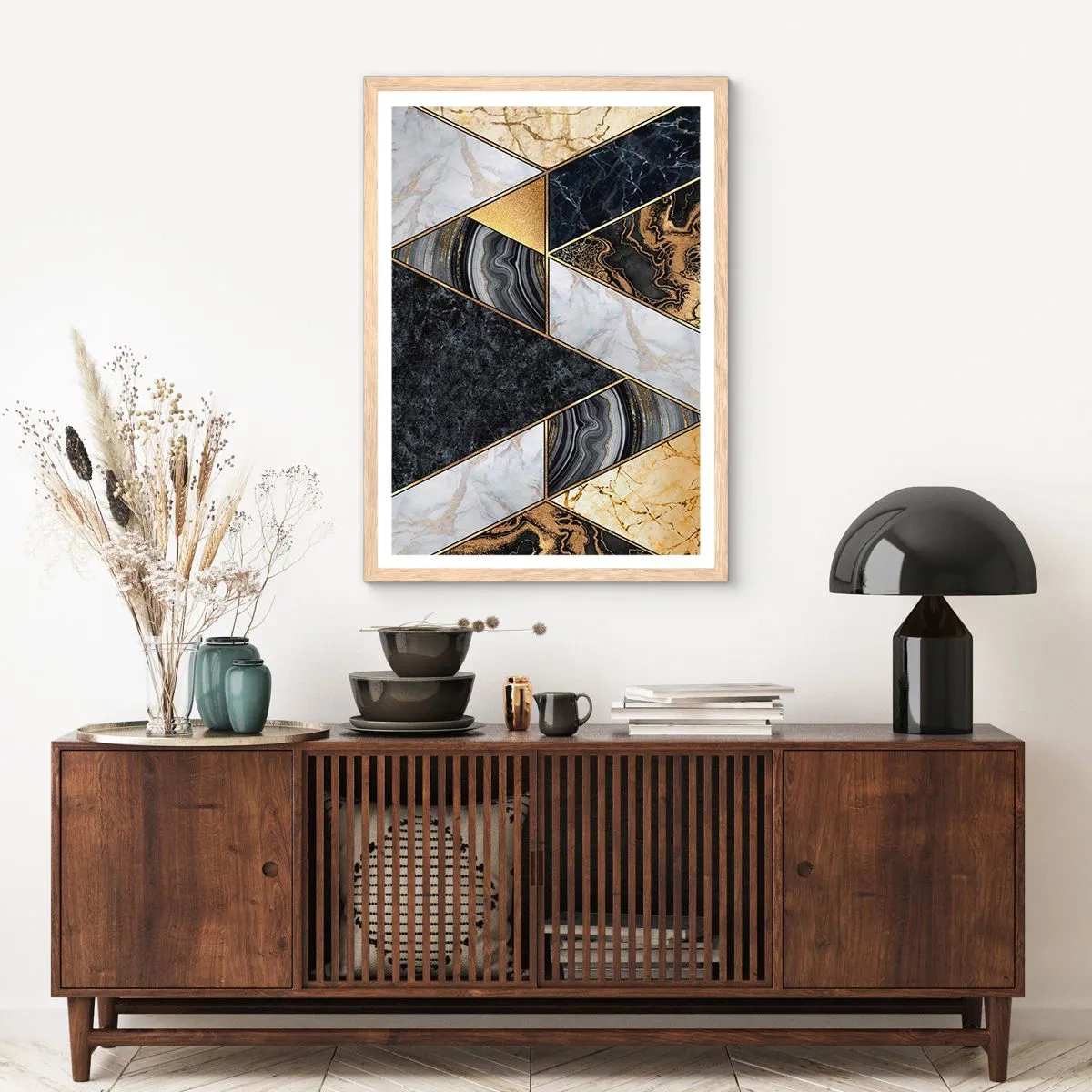 Affisch i ram av ljusek - Sten vid sten - 61x91 cm