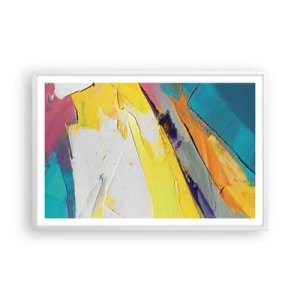 Affisch i vit ram - Världens anatomi - 91x61 cm