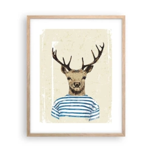 Affisch i ram av ljusek - Ty jag gillar randiga tröjor! - 40x50 cm