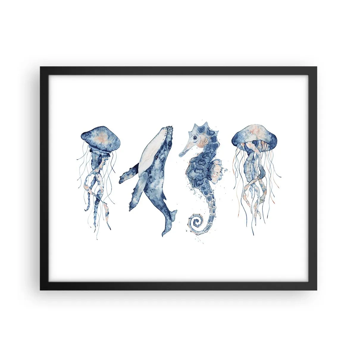 Affisch i svart ram - Havets under - 50x40 cm