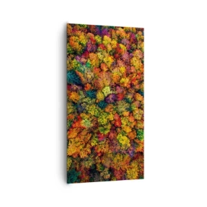Canvastavla - Bild på duk - Höstträdens bukett - 65x120 cm