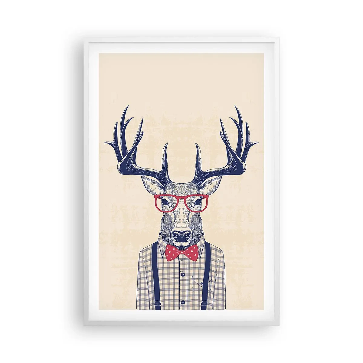 Affisch i vit ram - Rolig extravagans - 61x91 cm