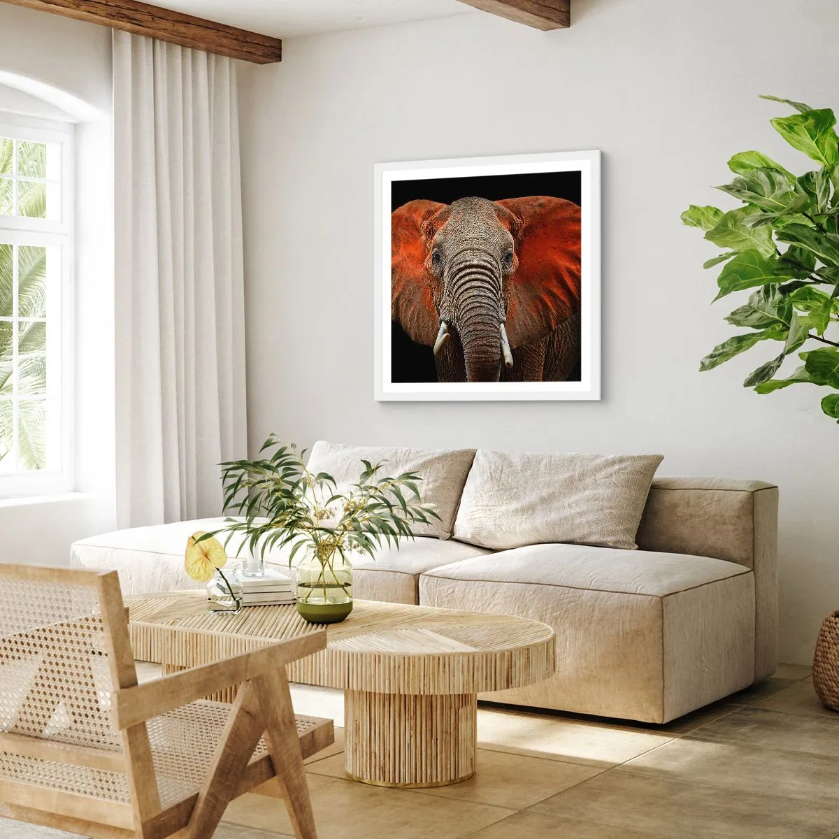 Affisch i vit ram - Jag är vild, och du? - 60x60 cm