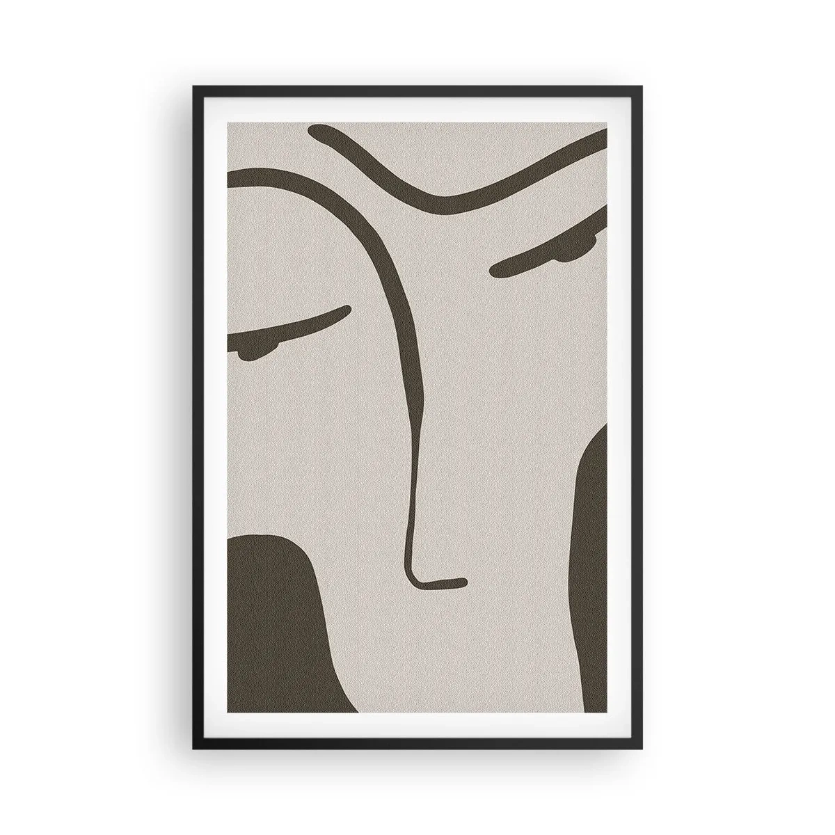 Affisch i svart ram - Som från en målning av Modigliani - 61x91 cm