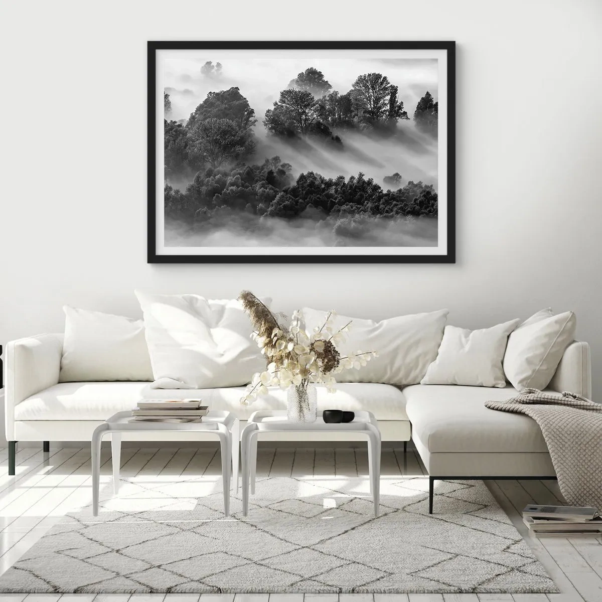 Affisch i svart ram - Stiger ur sömnen - 50x40 cm