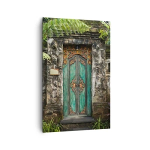 Canvastavla - Bild på duk - Dörren till exotiska världen - 80x120 cm