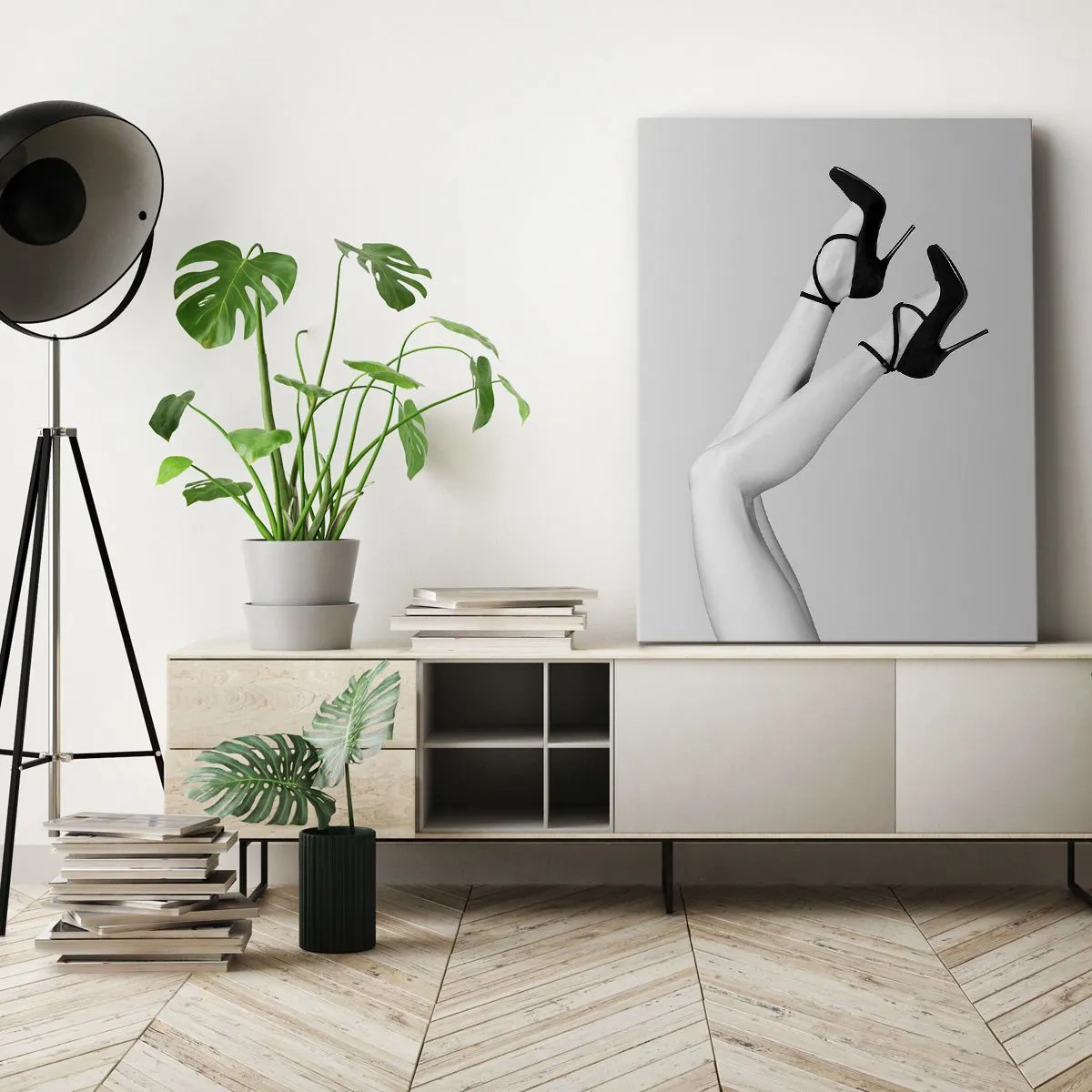 Canvastavla - Bild på duk - Upp och ner - 50x70 cm