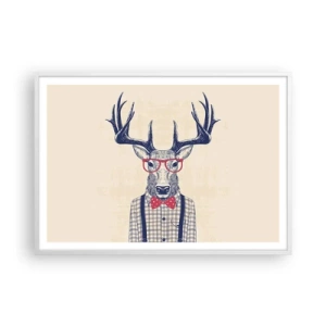 Affisch i vit ram - Rolig extravagans - 100x70 cm