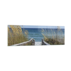 Glastavla - Bild på glas - I solen, i vinden - 160x50 cm