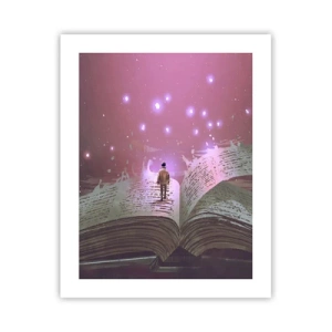 Affisch - Inbjudan till en annan värld - läs! - 40x50 cm