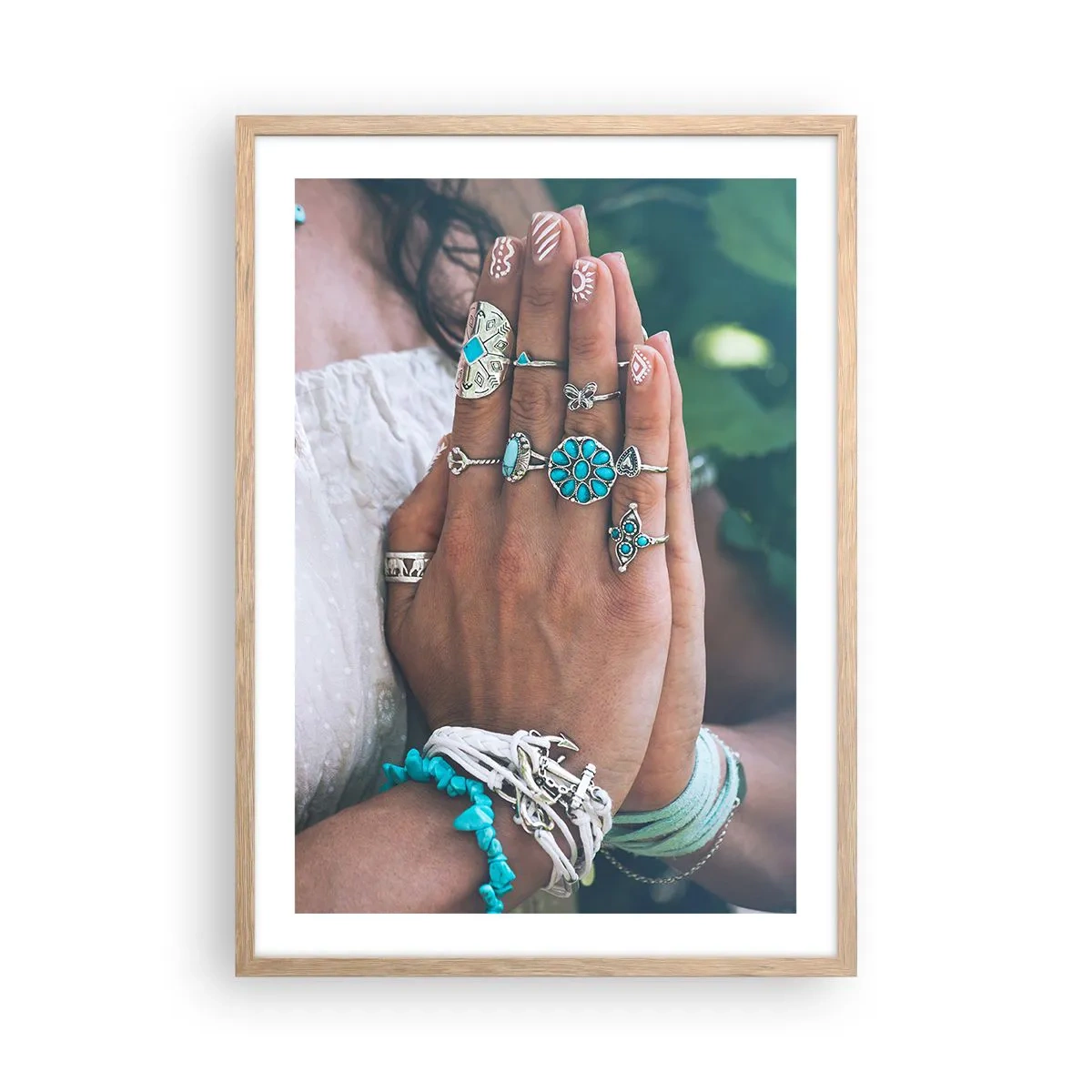 Affisch i ram av ljusek - Välkommen till existensens centrum - 50x70 cm