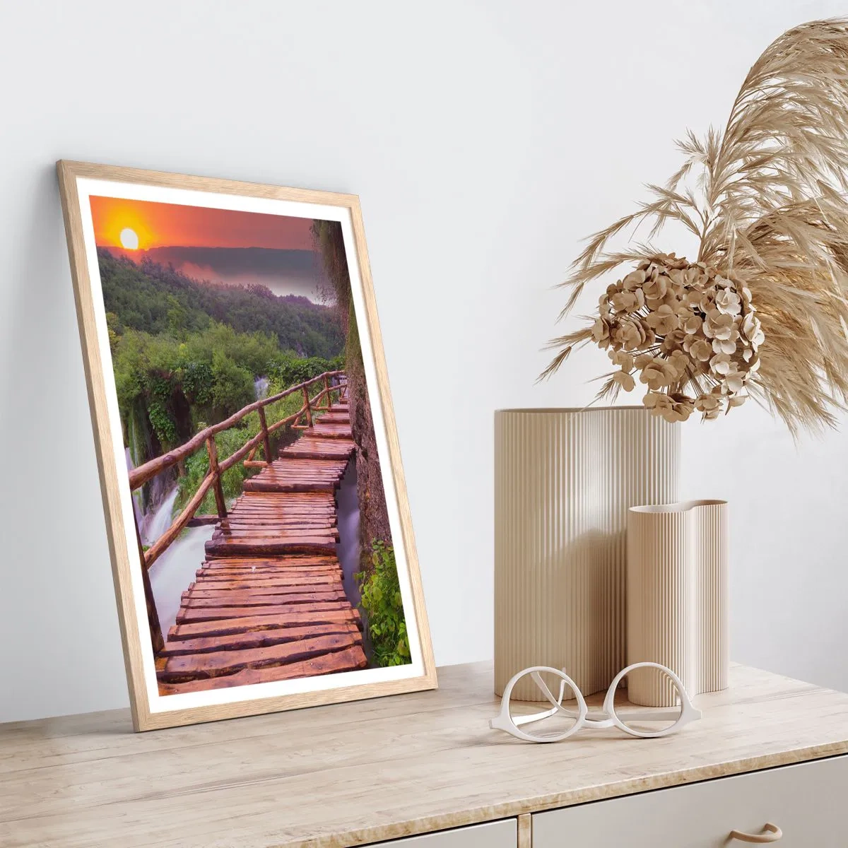 Affisch i ram av ljusek - Otrolig skönhet - 30x40 cm