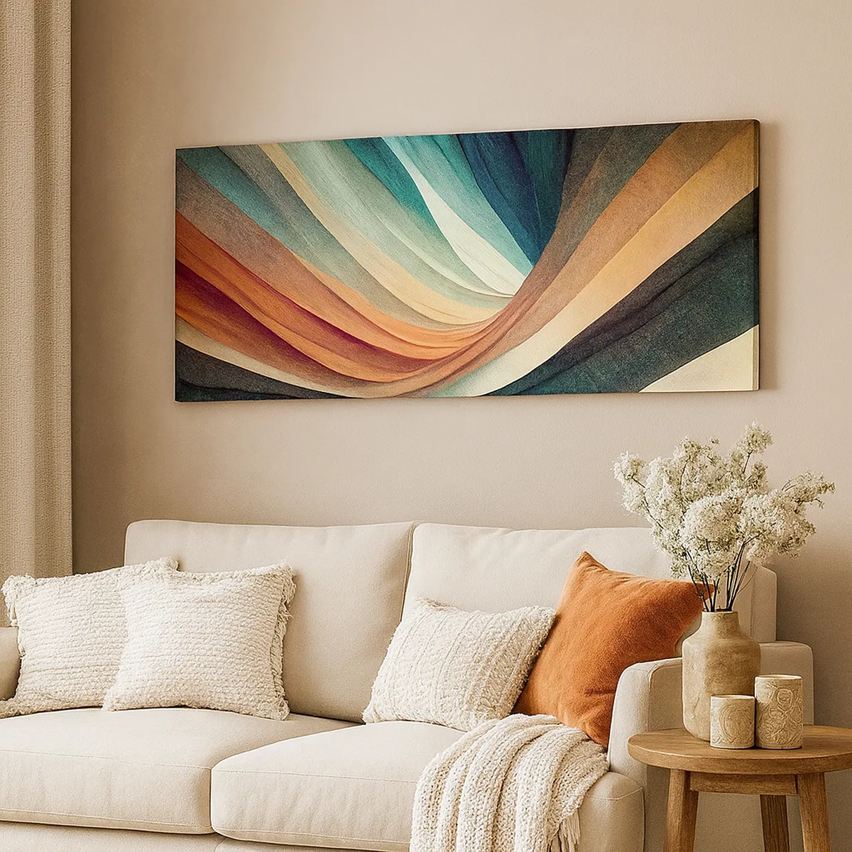 Canvastavla - Bild på duk - Vävd av färger - 30x30 cm