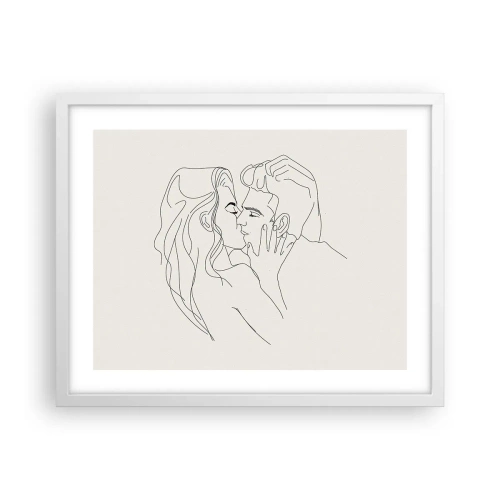 Affisch i vit ram - I kärlekens famn - 50x40 cm