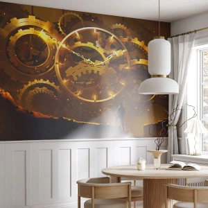 Självhäftande Fototapet Deluxe Sticker - Hos tidens källor - Abstraktion, Bit, Grafik - 450x315 cm