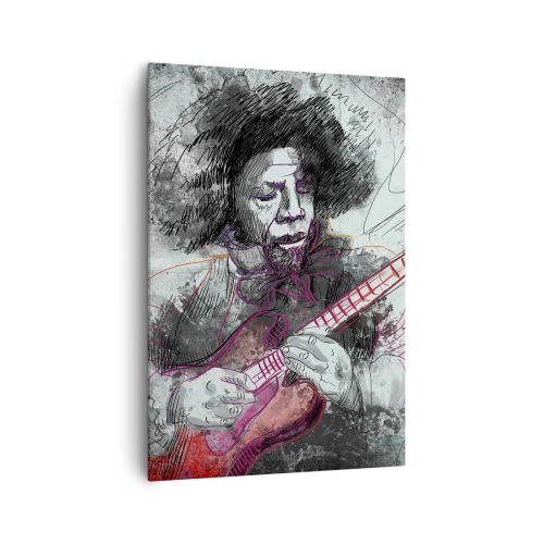 Canvastavla - Bild på duk - På musikens vågor - 70x100 cm