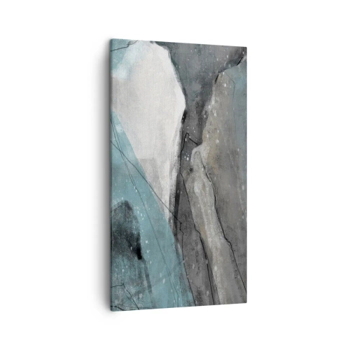 Canvastavla - Bild på duk - Abstraktion: stenar och is - 45x80 cm