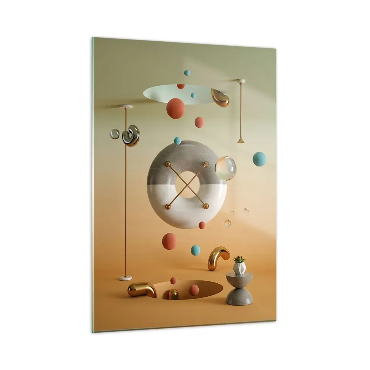 Glastavla - Bild på glas - Vad som helst kan hända - 50x70 cm