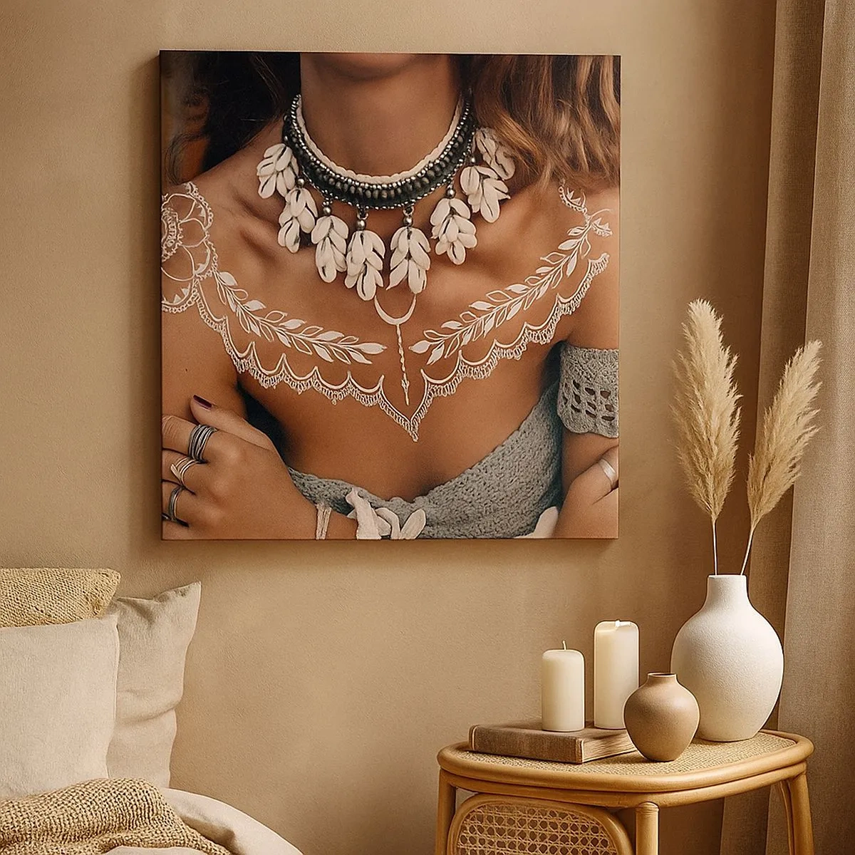 Canvastavla - Bild på duk - Kvinnlighetens talismaner, ritualer - 30x30 cm