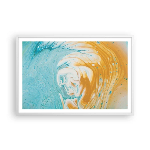 Affisch i vit ram - Pastellfärgad virvel - 91x61 cm