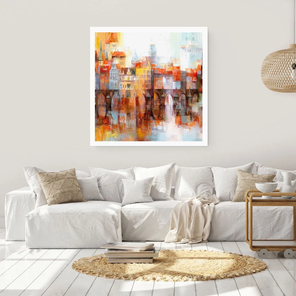 Affisch - Vackert under bron - 40x40 cm