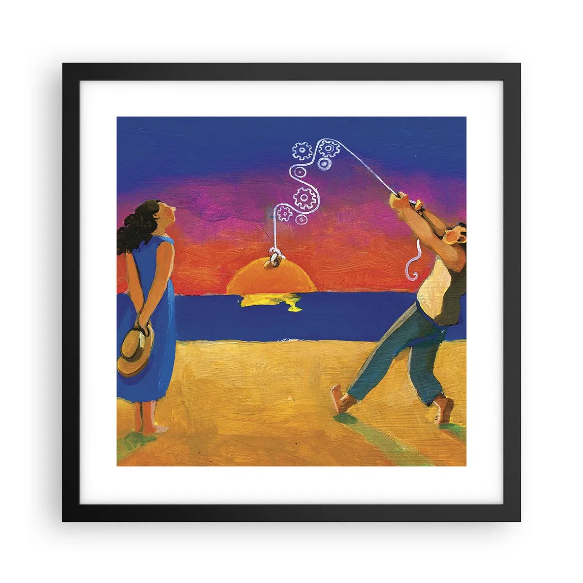 Affisch i svart ram - Mer än en stjärna från himlen - 40x40 cm