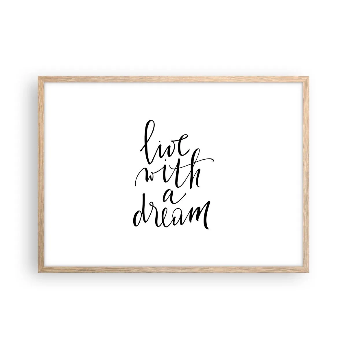 Affisch i ram av ljusek - Of course - 70x50 cm