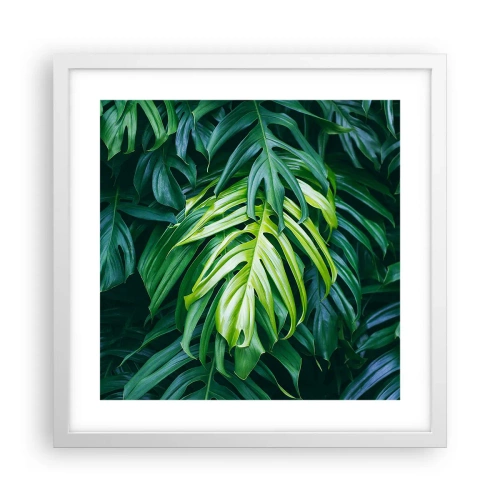 Affisch i vit ram - Doppa sig i fräschheten - 40x40 cm