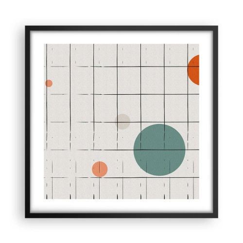 Affisch i svart ram - Fångade. Vi eller de? - 50x50 cm