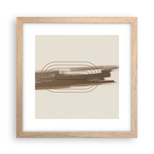 Affisch i ram av ljusek - Grå blåst - 30x30 cm