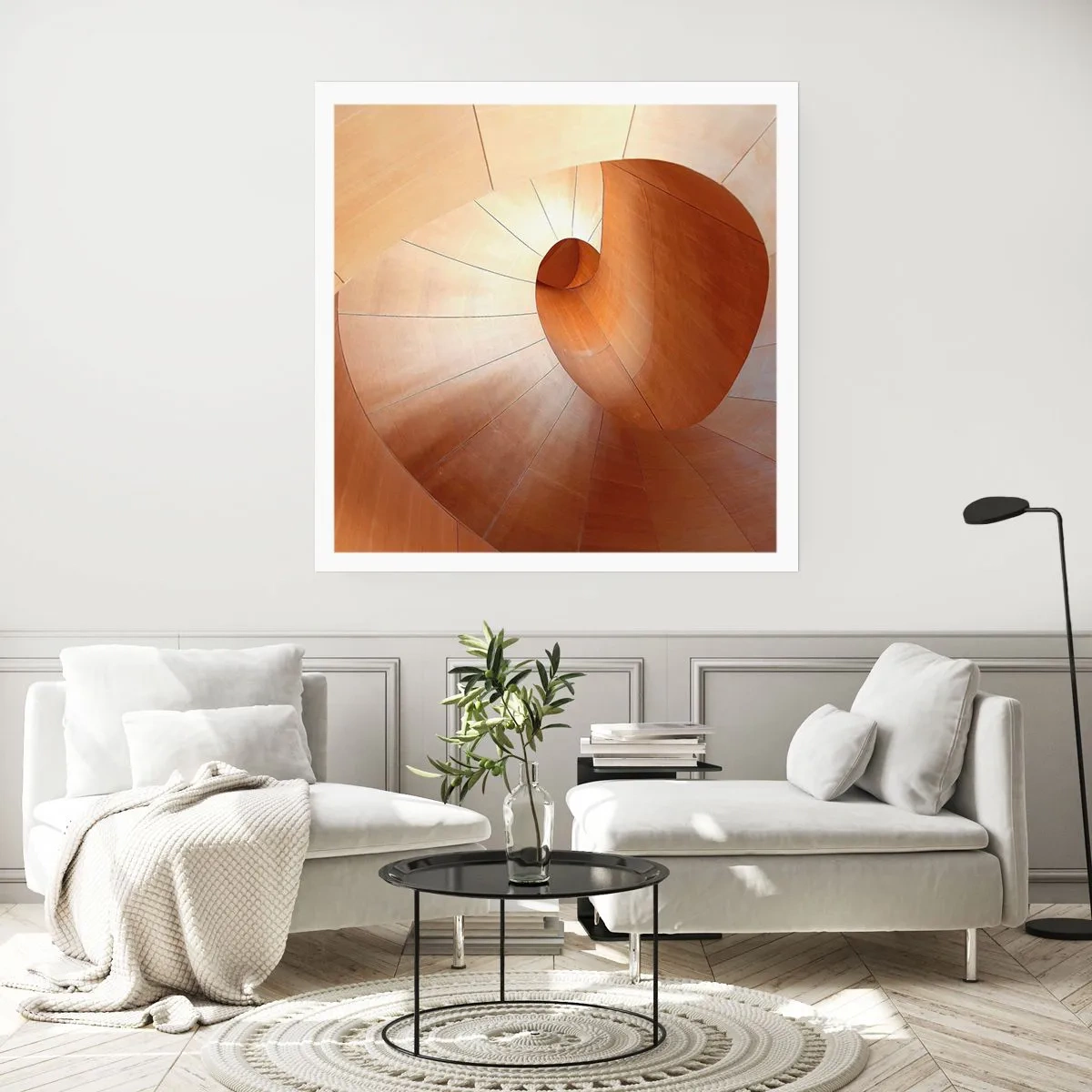 Affisch - Arkitektonisk serpentin - 50x50 cm