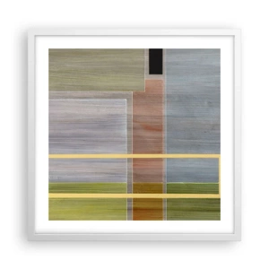 Affisch i vit ram - Rakt och lugnt - 50x50 cm