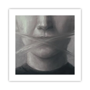 Affisch - Inte ett ord - 40x40 cm