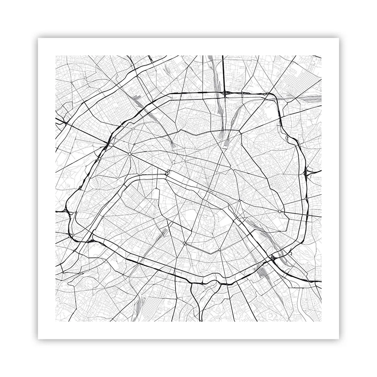 Affisch - Paris blomma - 60x60 cm