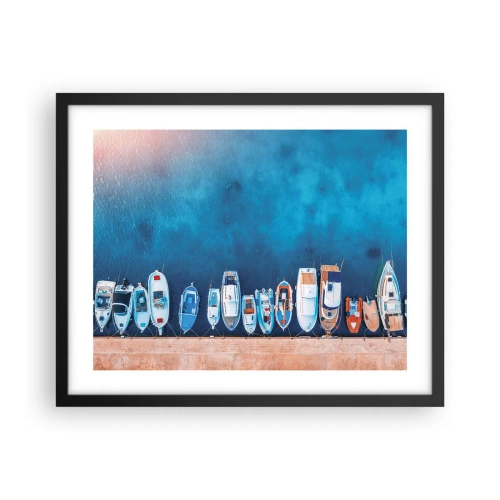 Affisch i svart ram - I en rad - 50x40 cm
