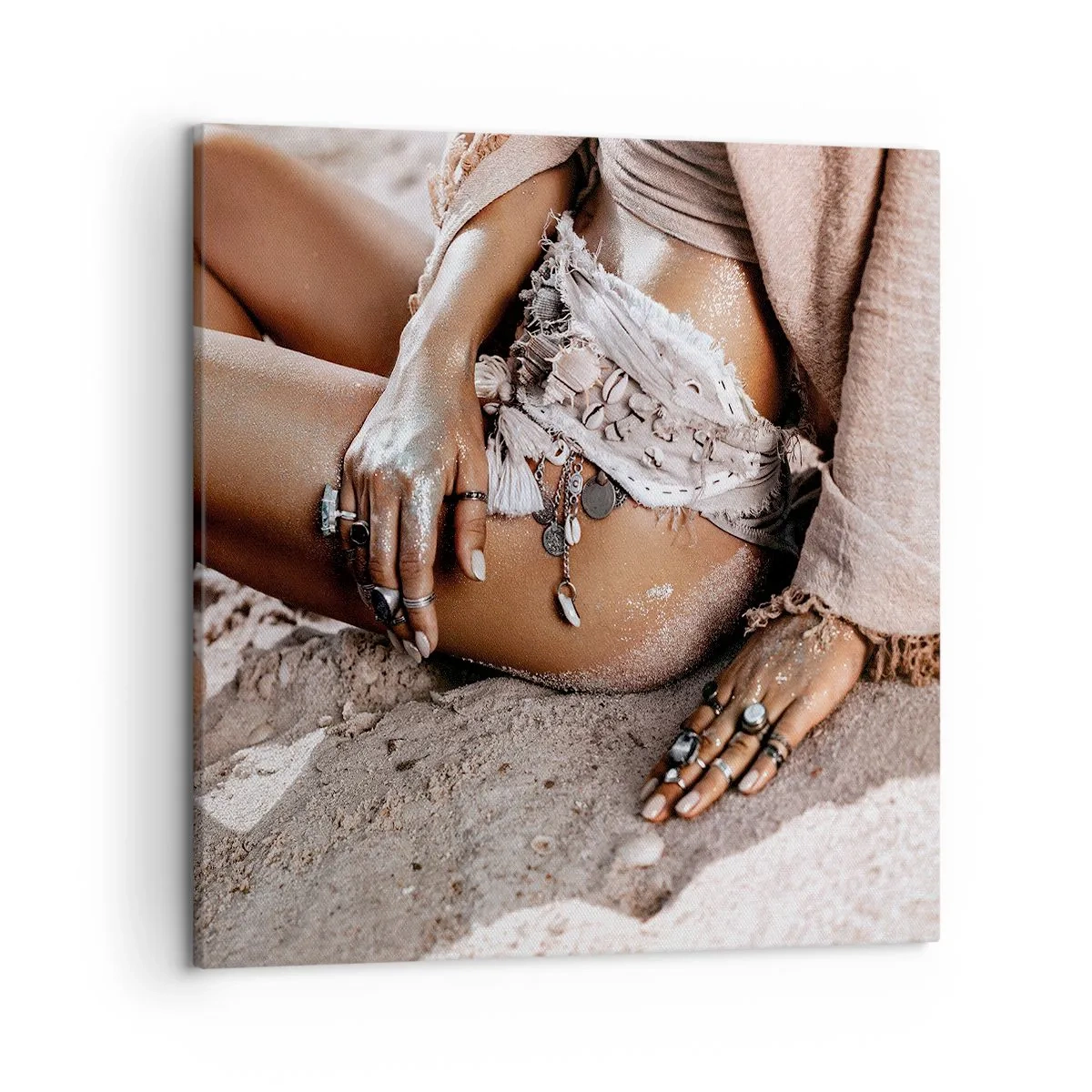 Canvastavla - Bild på duk - Utkastad av vågorna? - 50x50 cm