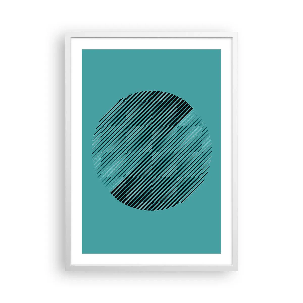 Affisch i vit ram - Cirkeln - en geometrisk variation - 50x70 cm