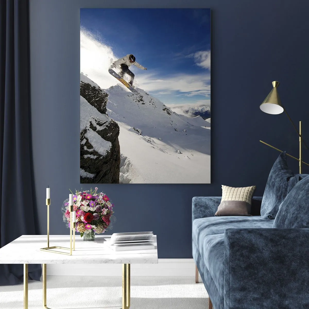Glastavla - Bild på glas - Frihet utan gränserna - 50x70 cm
