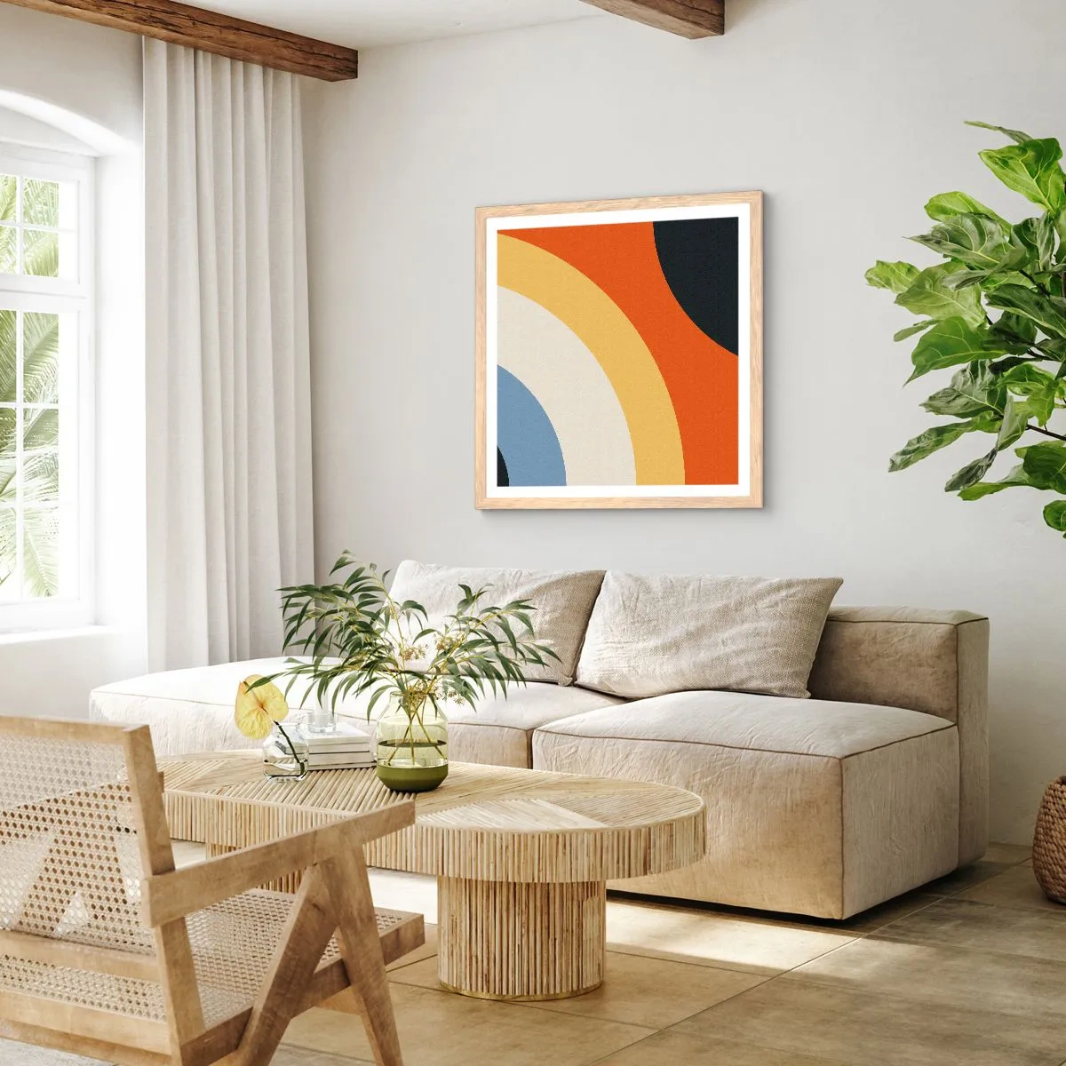 Affisch i ram av ljusek - Mot varandra - 50x50 cm