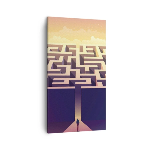 Canvastavla - Bild på duk - Dags för beslut - 45x80 cm