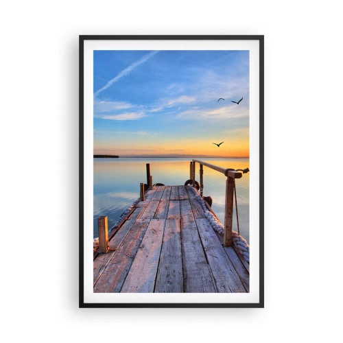 Affisch i svart ram - Gå mot solen - 61x91 cm